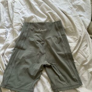 Alphalete Gray Bike Shorts Athletic Stretch
